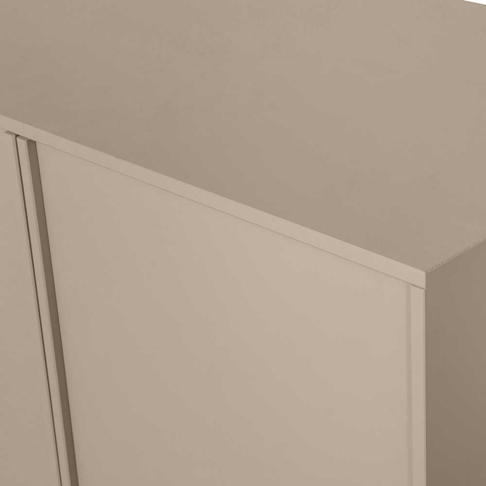 Detail der oberen Kante der grauen 2-türigen Kommode – Career