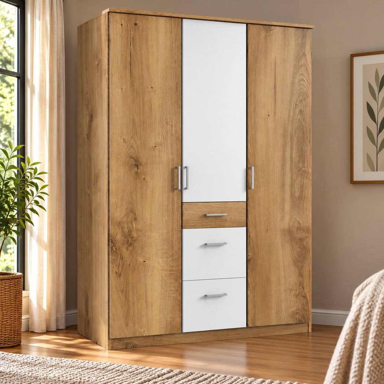 Kleiderschrank in Holzoptik Plankeneiche - Curacao