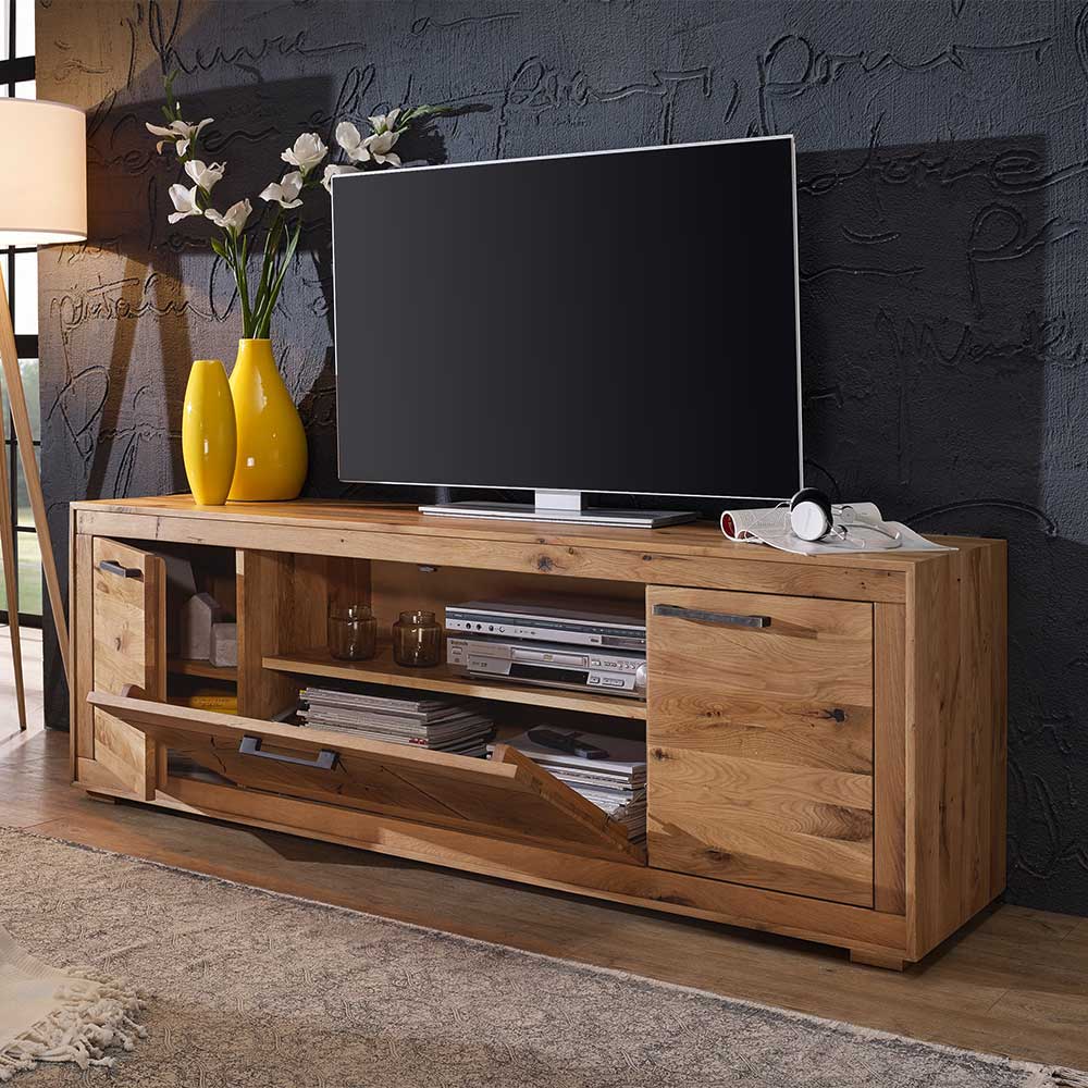Niedriges Sideboard Troncon aus Wildeiche Massivholz