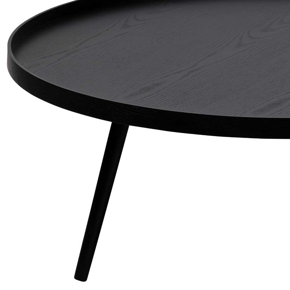 100 cm runder Couchtisch XXL in Schwarz - Umbriva