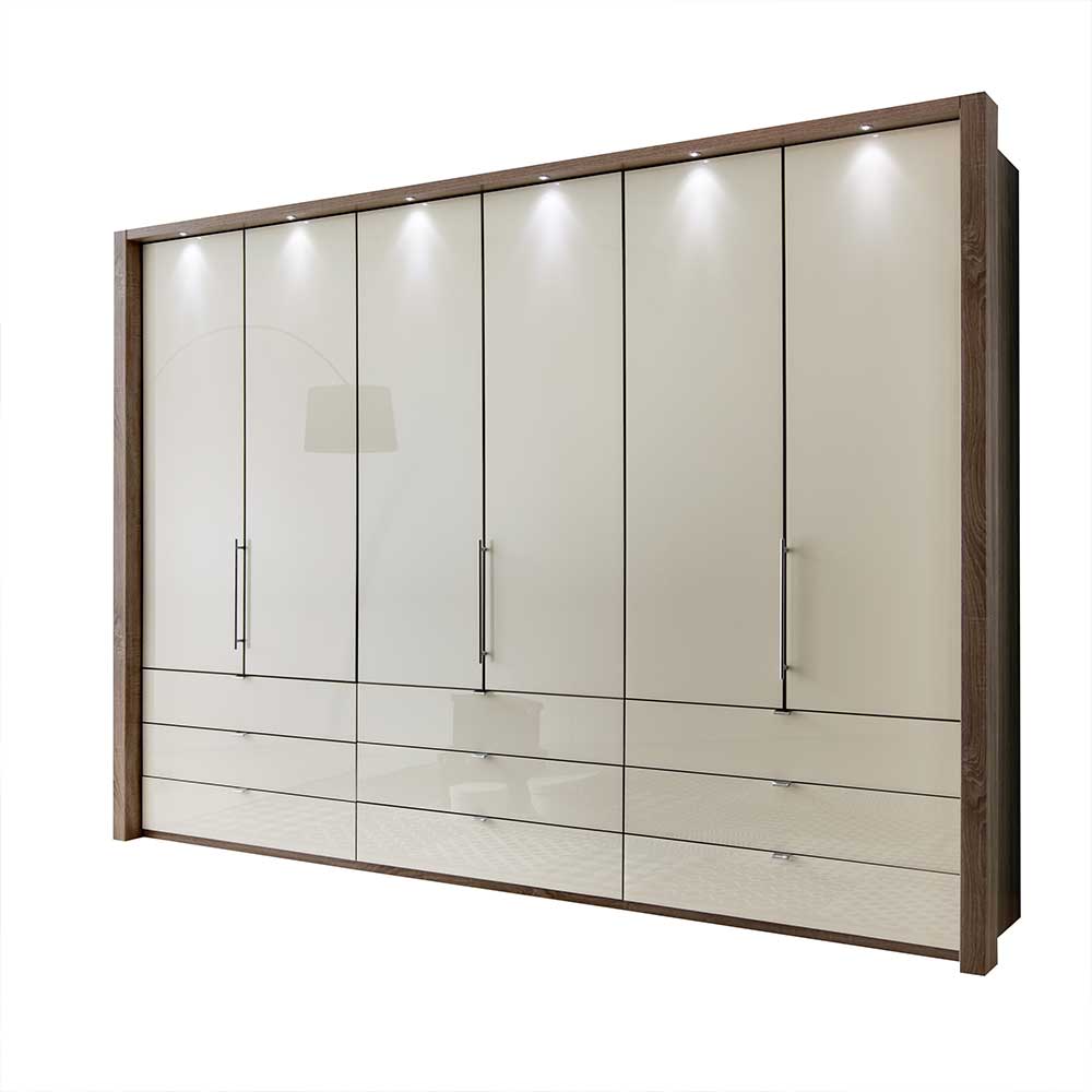 Schlafzimmer Kleiderschrank Sydney in Creme Eiche Trüffel