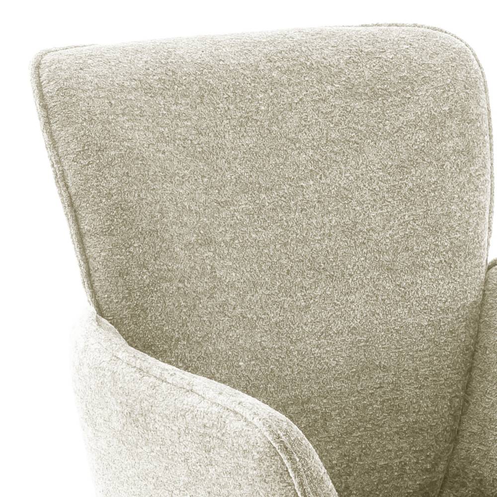 Esszimmerstuhl in Cremeweiß Chenille - Matteov (2er Set)