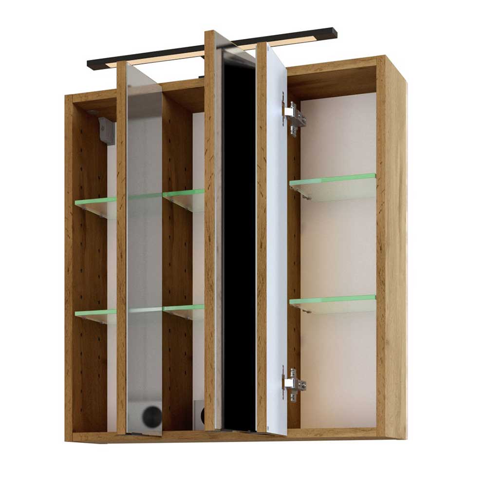 Bad Spiegelschrank in Wildeiche Holznachbildung - Arazony