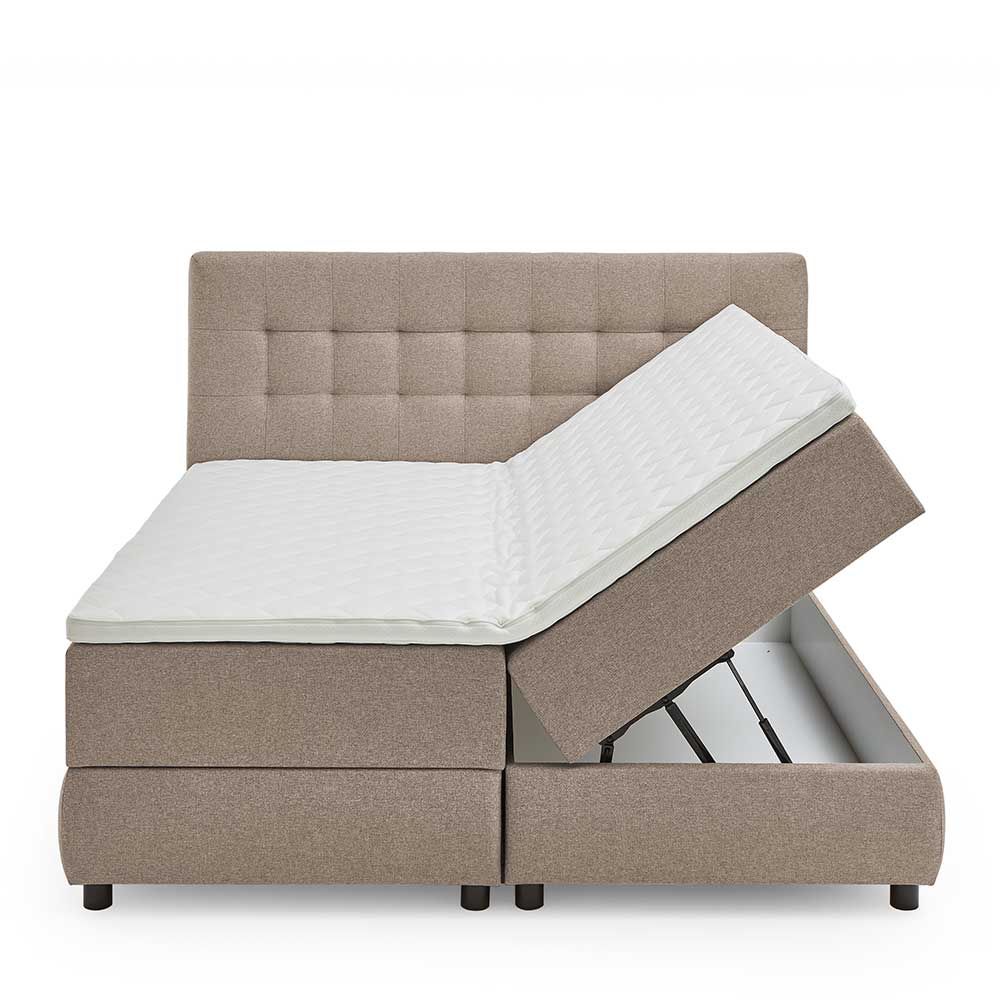 H2 Stauraum Boxbett in Hellbraun - Bestern