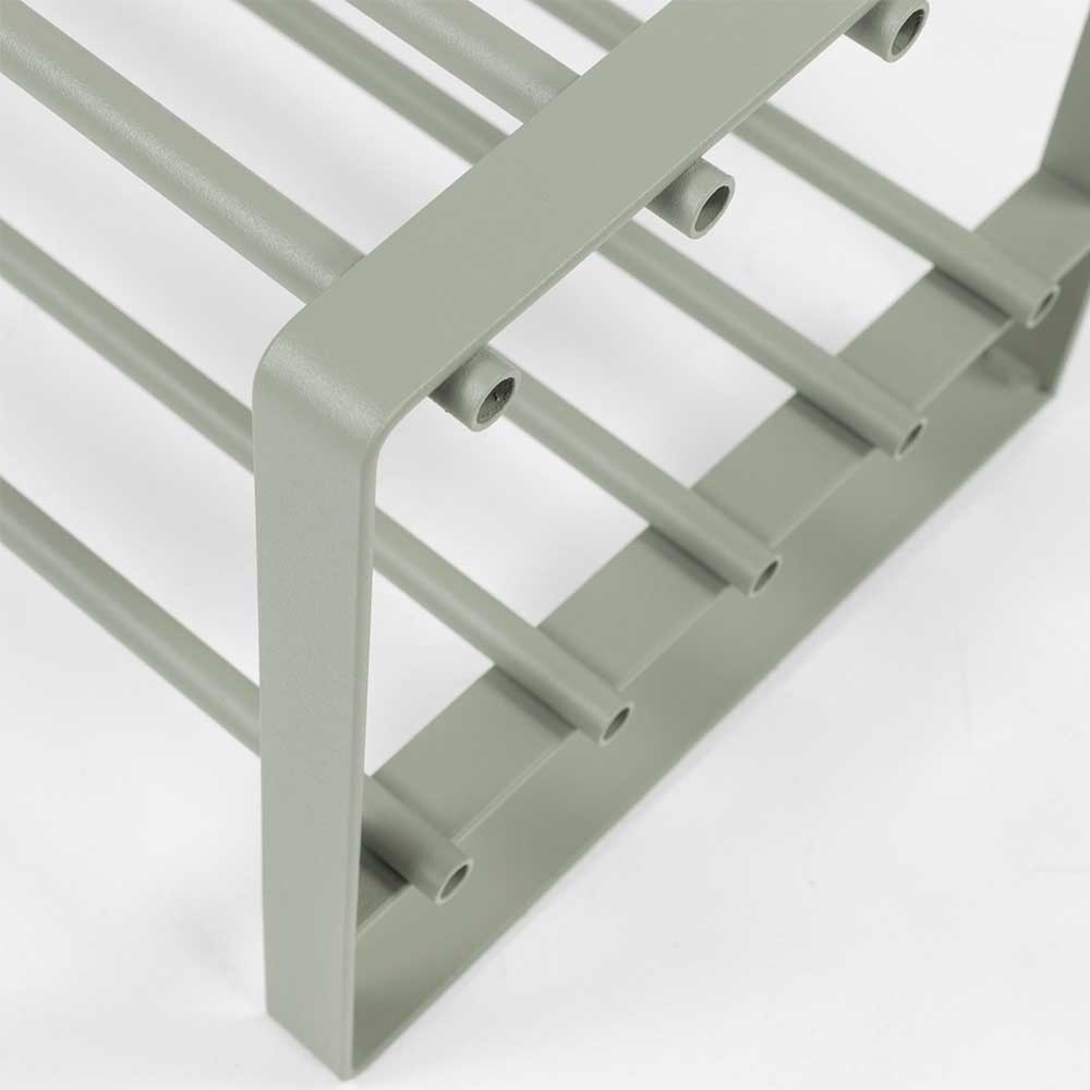 70x29x27 cm Schuhregal aus Stahl in Graugrün - Mion