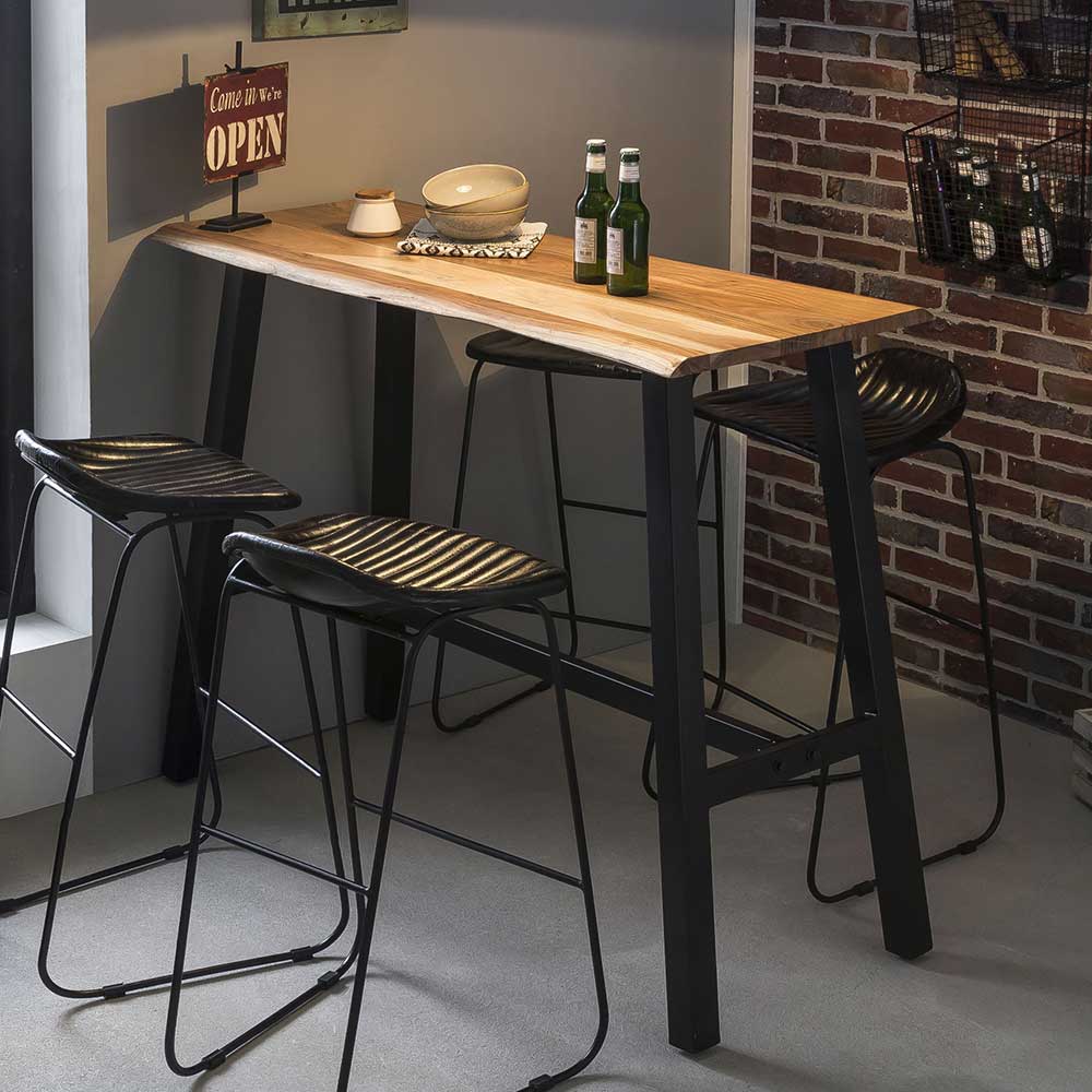 125x112x51 Hochtisch aus Akazie Baumkante - Clause