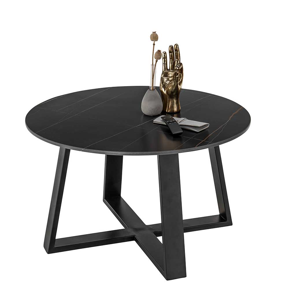 Runder Couchtisch mit Keramikplatte - Riley