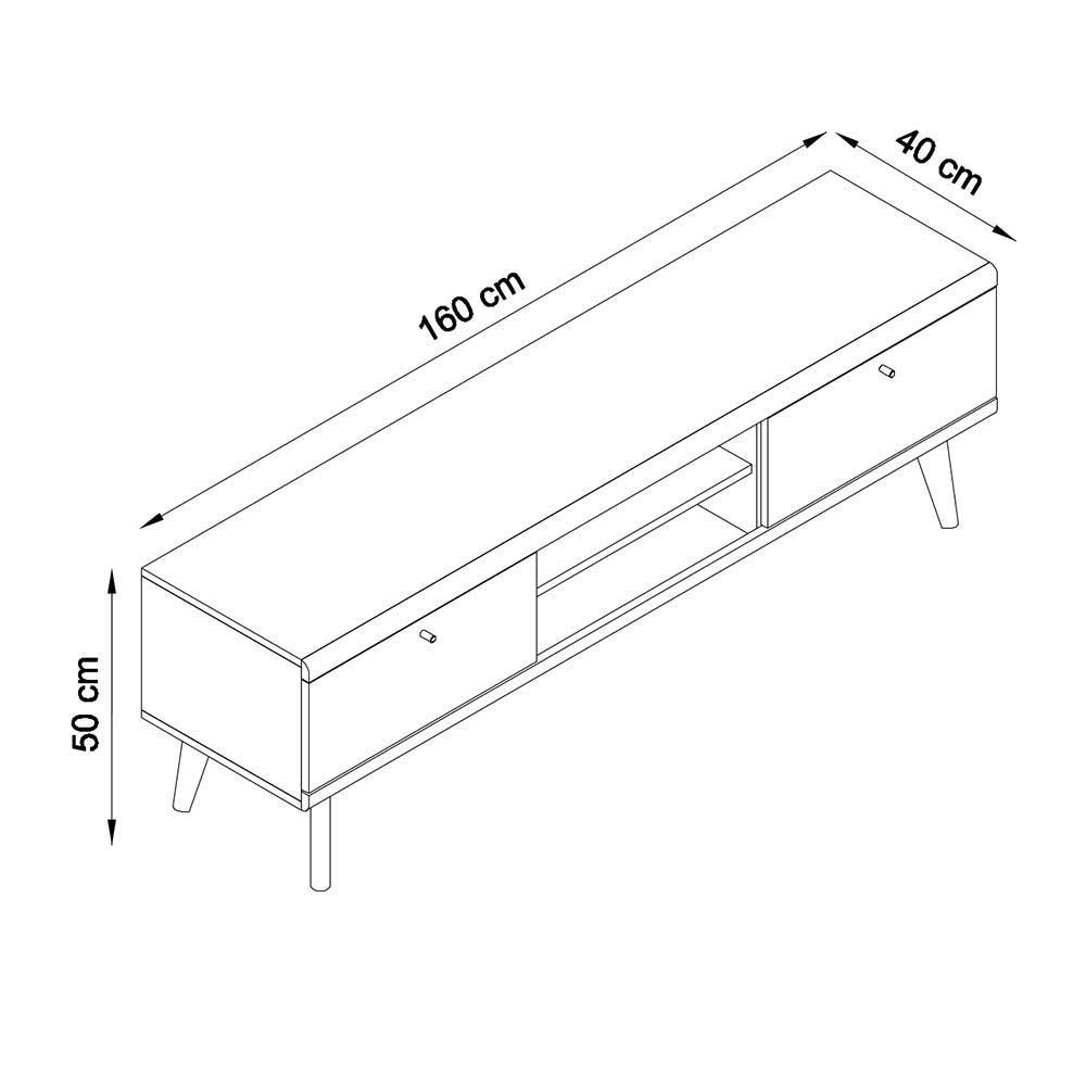 Skandi Wohnzimmermöbel im Set - Cablos III (dreiteilig)