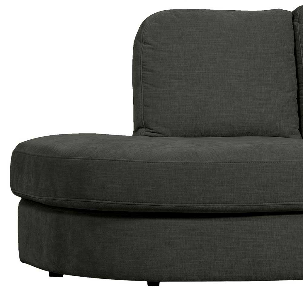 Wohzimmer Sofa in Anthrazit Webstoff-Bezug - Jilatov