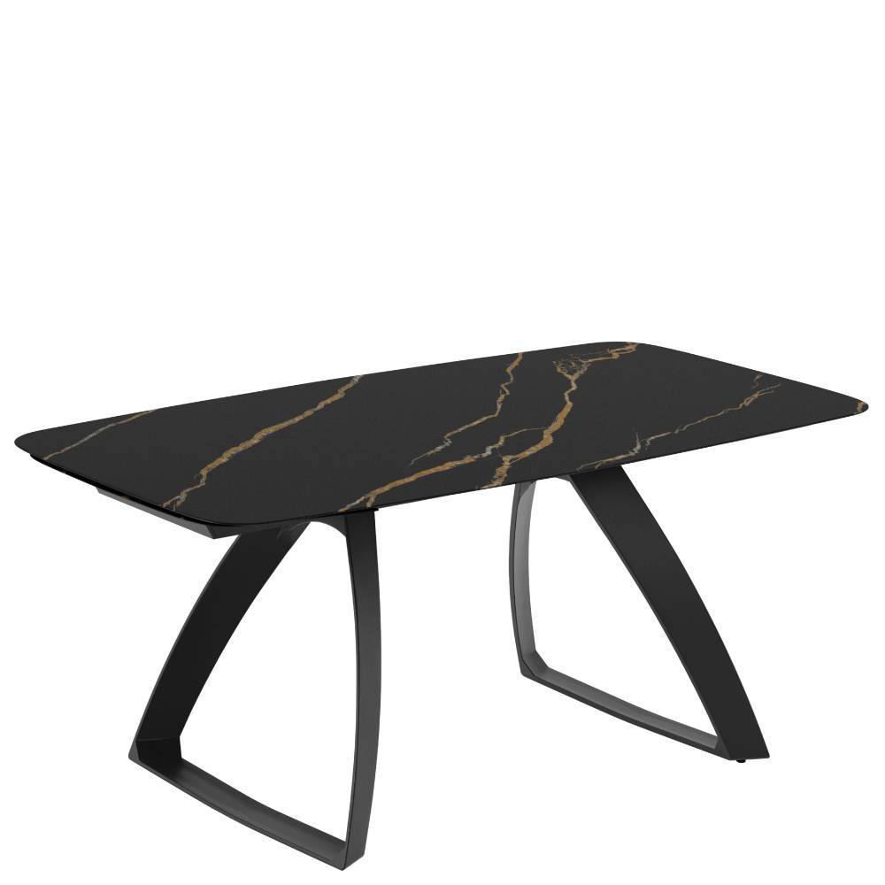 Keramiktisch in Marmoroptik Schwarz Braun - Iga