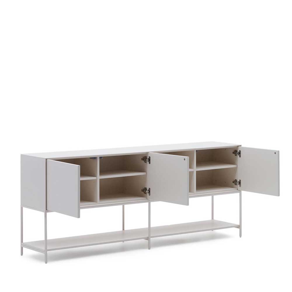 Weißes Sideboard in halboffenem Design - Dresconio