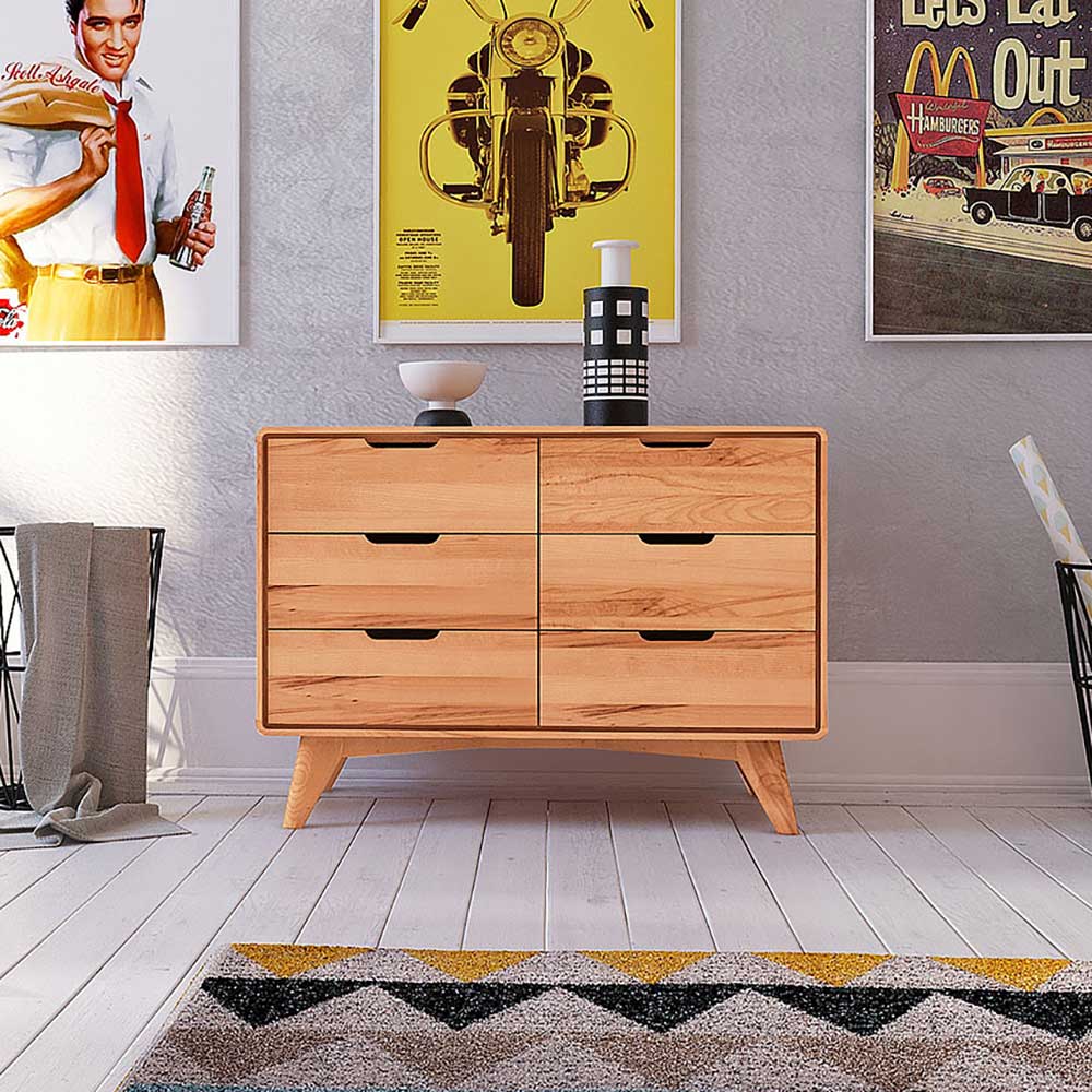 Holz Schubladenkommode 90x63x40 cm - Junola