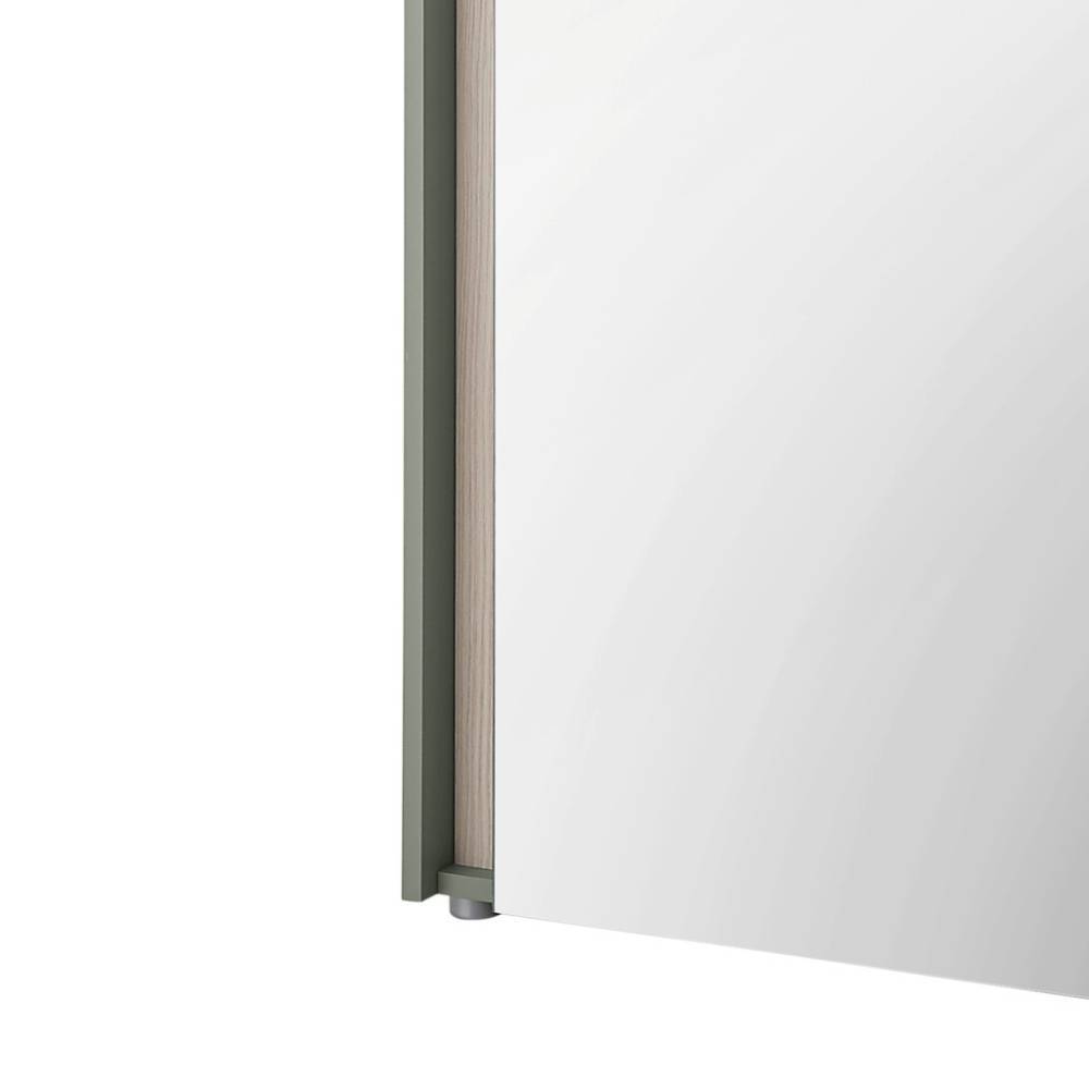 Garderobenschrank mit Spiegel in Graugrün - Socotta
