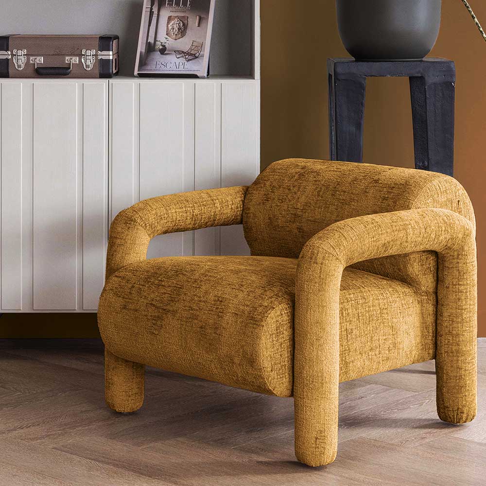 Polstersessel in tollem Design aus Samt - Asta