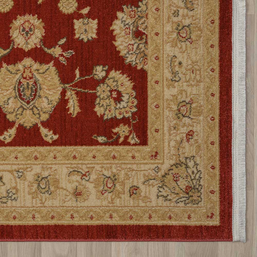 Orient Teppich in Dunkelrot und Beige - Malaya
