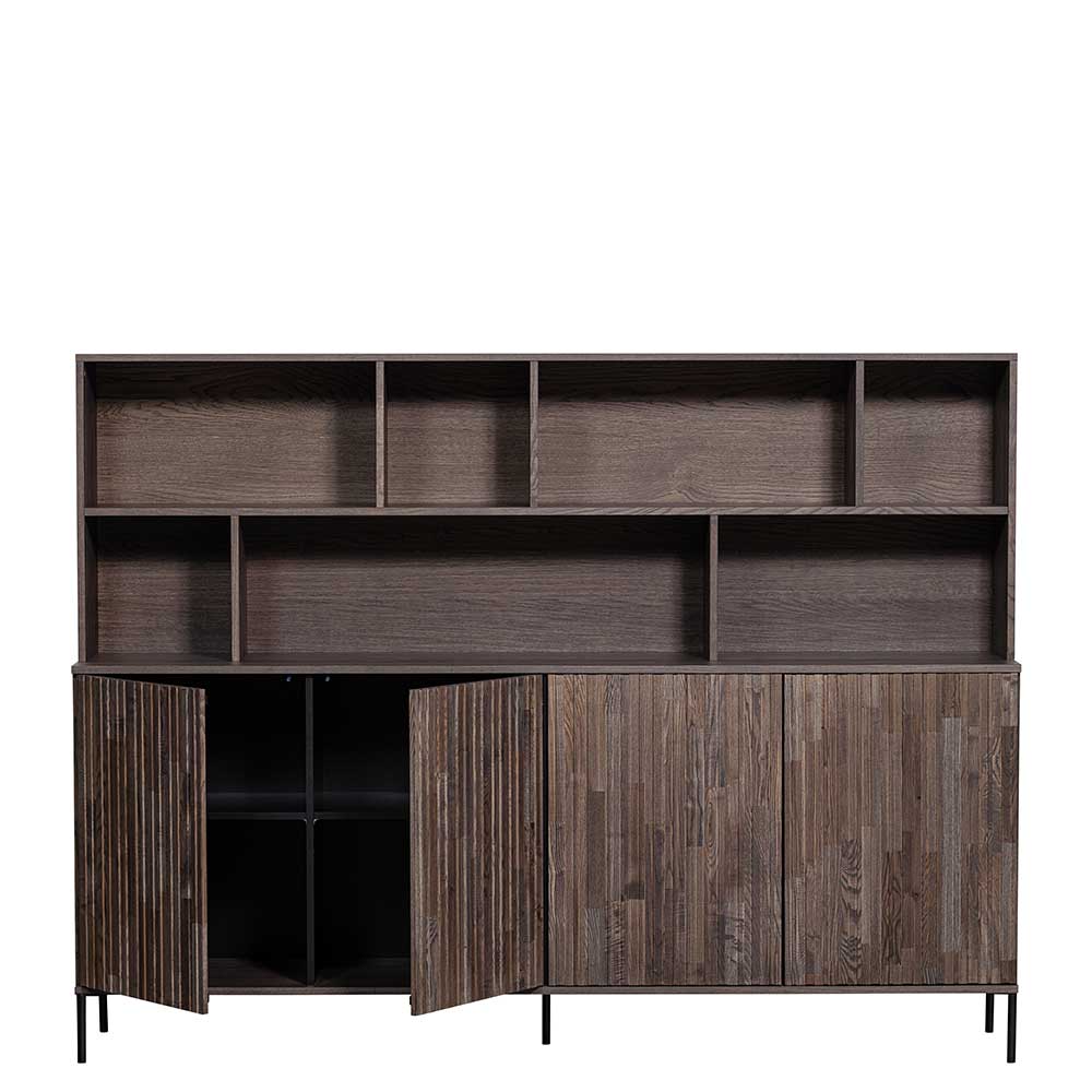 200x150x44 Wohnzimmerschrank mit Furnier Esche Dunkel - Eyes I
