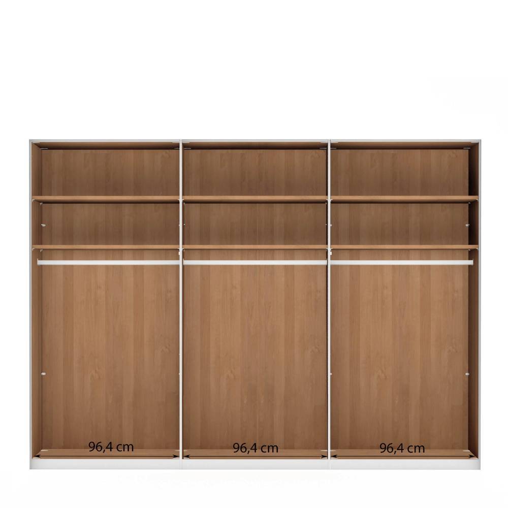 6-türiger Kleiderschrank in Weiß - Crucav