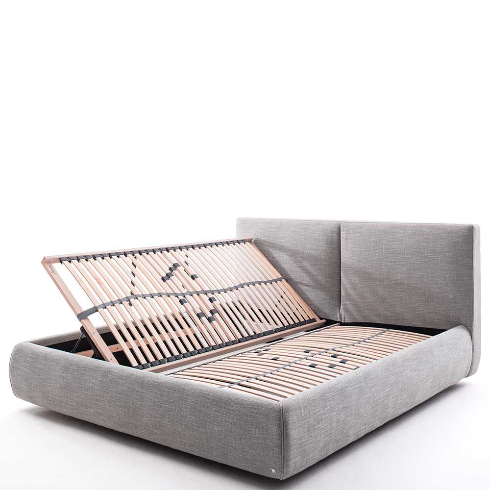 180x200 Bettkasten Doppelbett in Hellgrau - Tanky