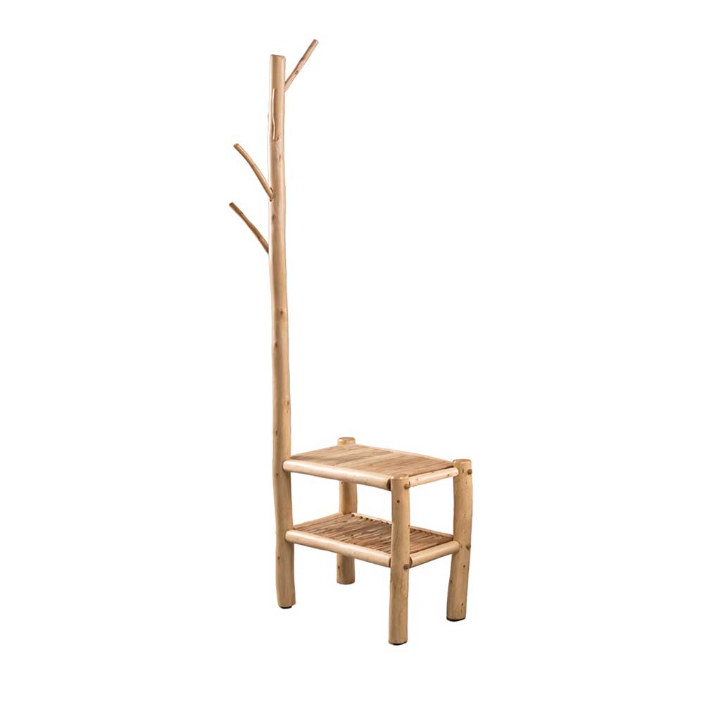Rustikale Design-Garderobe aus Eukalyptusholz - Drawa