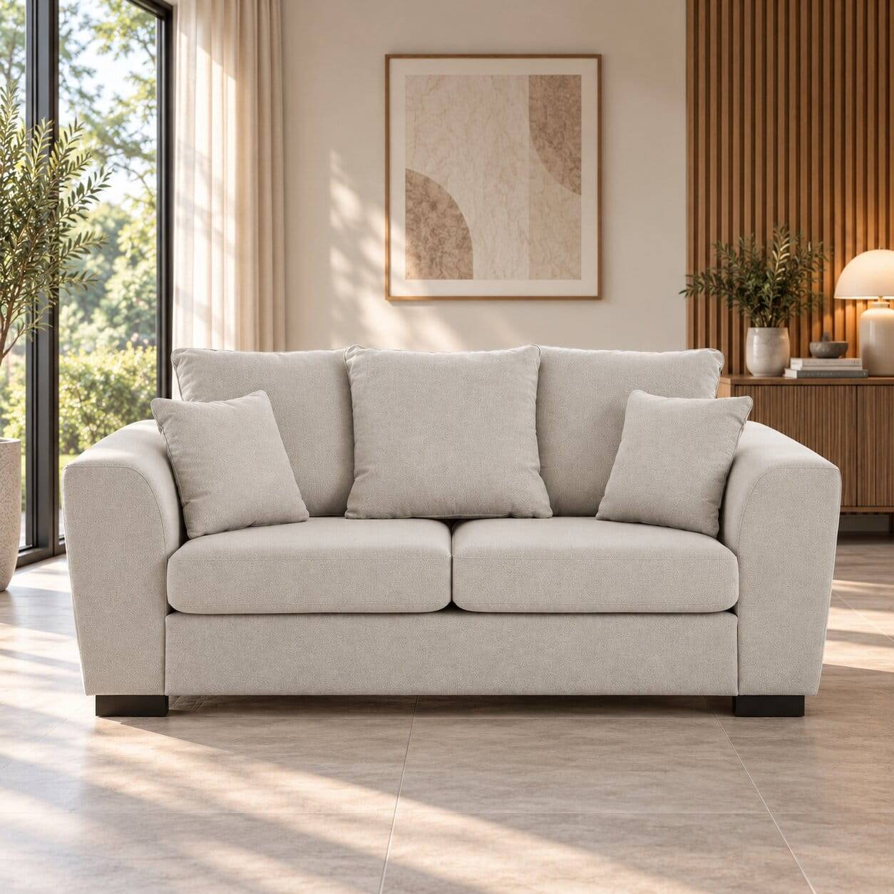 2 Personen Sofa in Beige - Hyponios