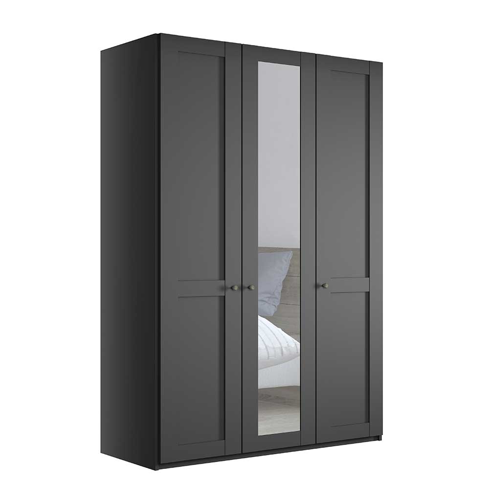 150x216x58 3-türiger Schlafzimmerschrank mit Spiegel - Mataram