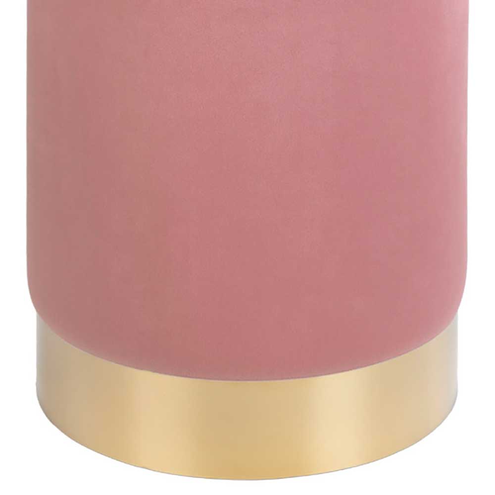 Polsterhocker in Rosa & Messingfarben - Ontentas