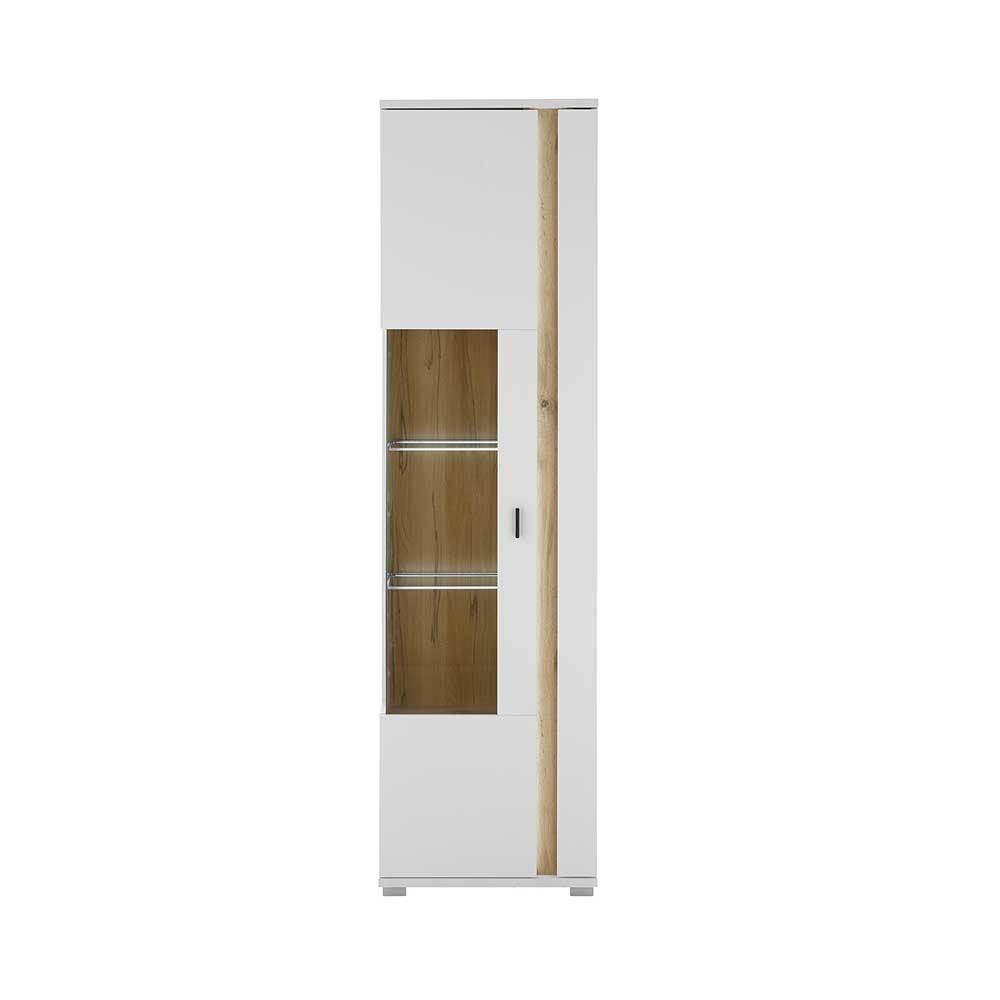 Vitrine mit LED Licht und Metallgriff - Racelyn