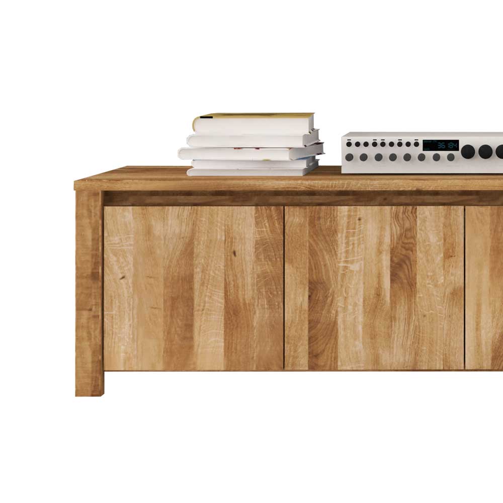 TV Sideboard Nadalia aus Wildeiche Massivholz