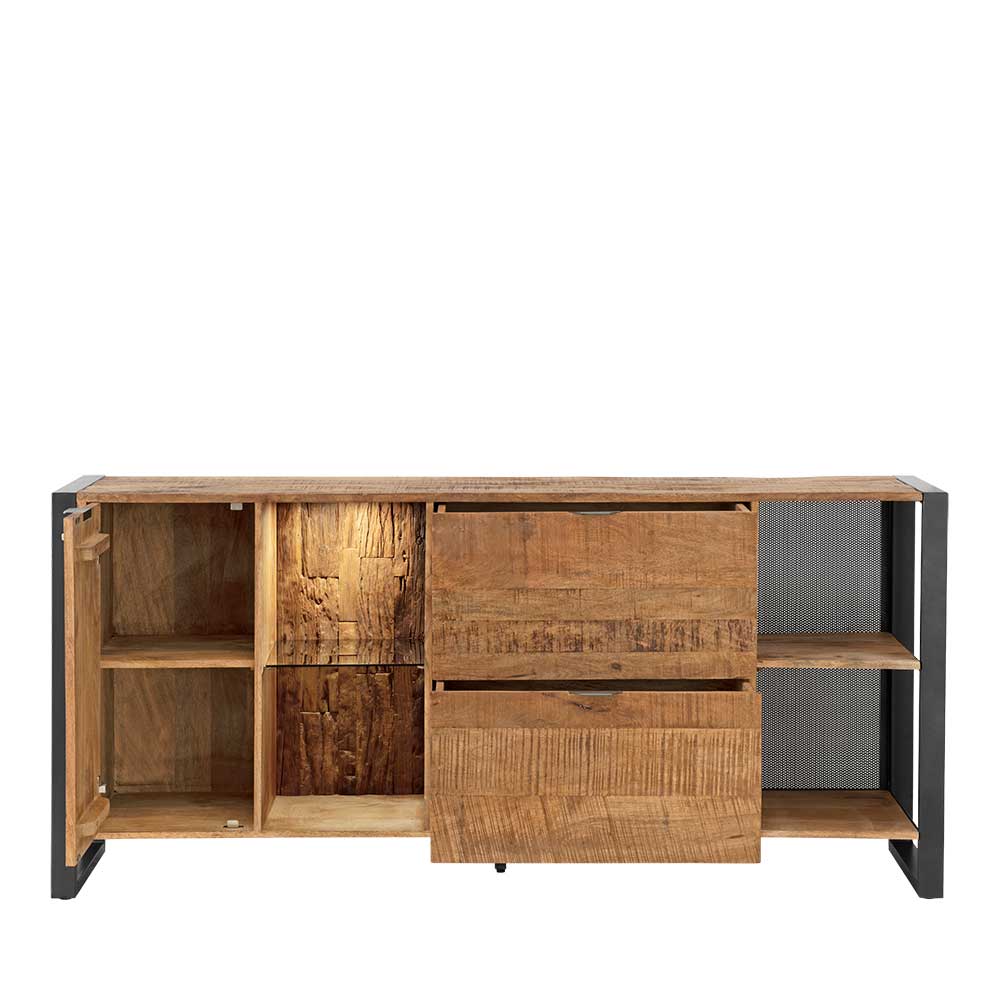 Sideboard aus Recyclingholz Mango & Metall - Acira