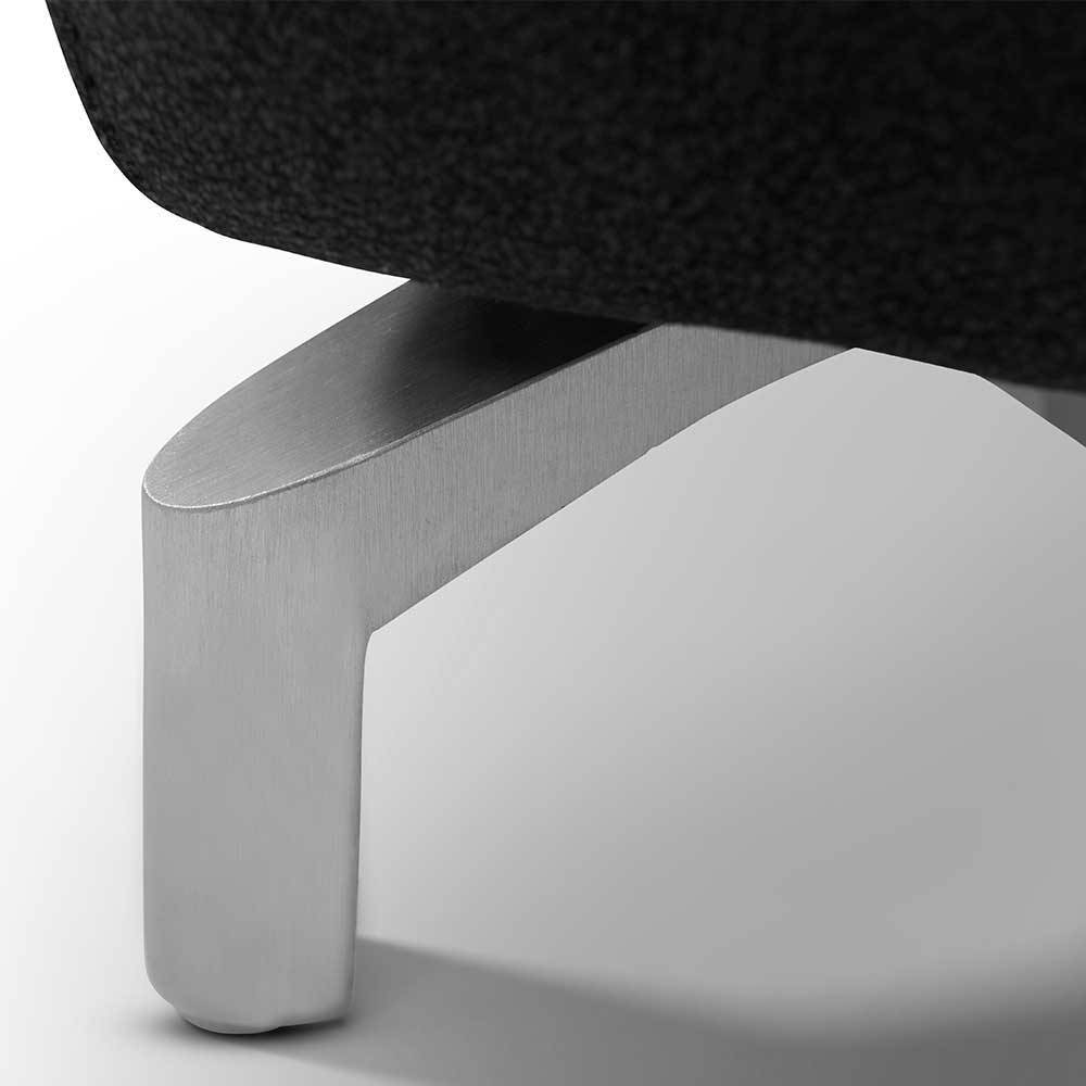 Schwarze Stoffcouch mit Relaxfunktion - Lirionica