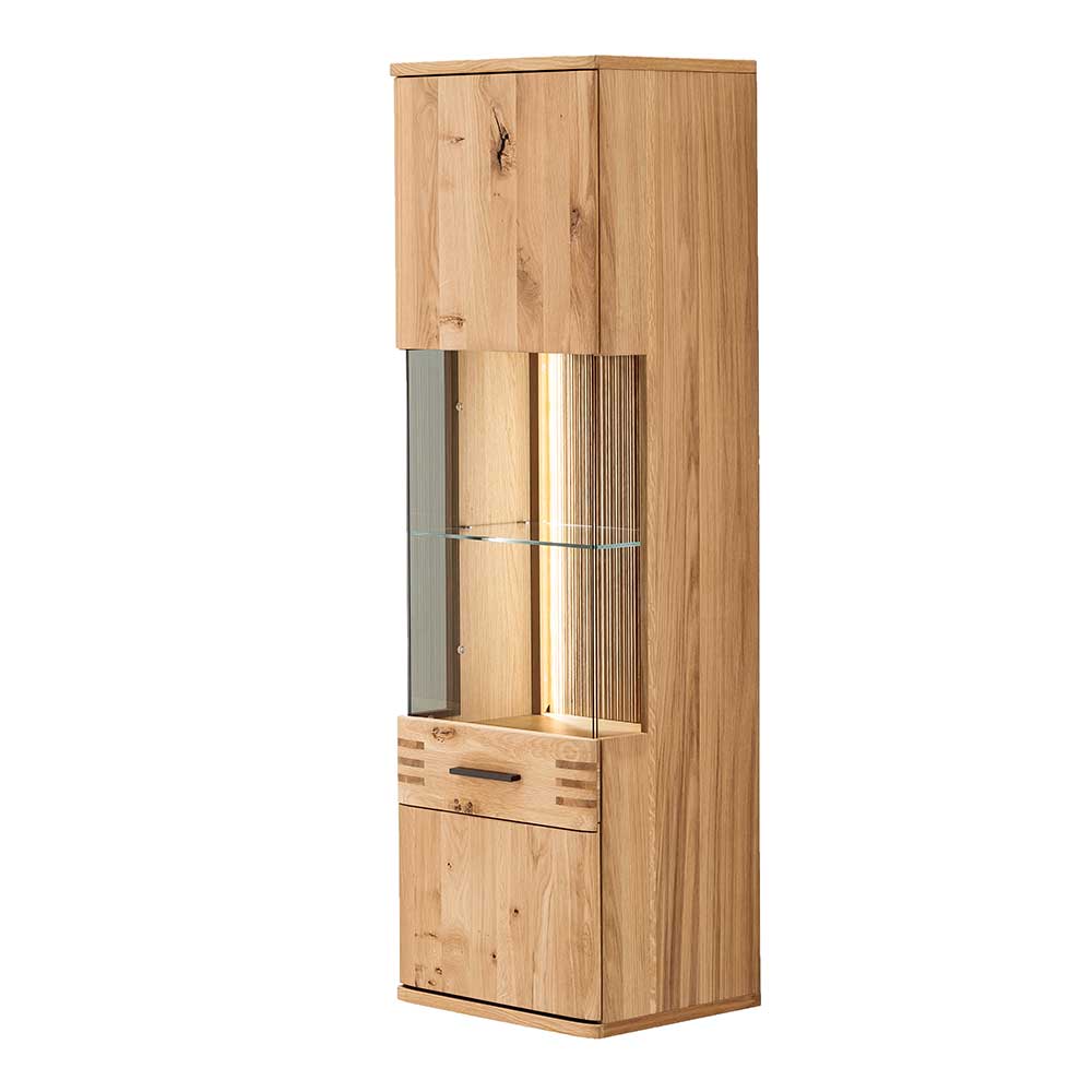 45x149x37 Wandvitrine in Eiche Bianco - Crupean