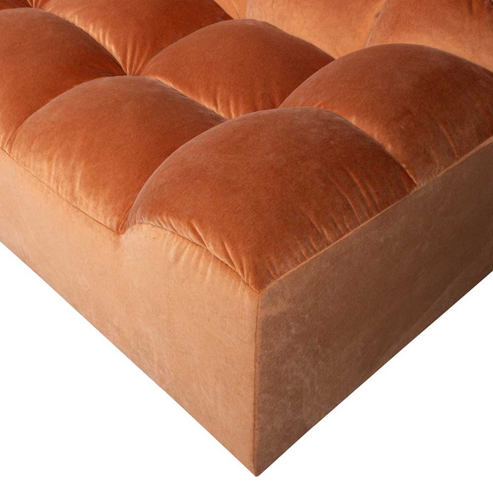 Samt Designcouch in Terracotta - Gracey
