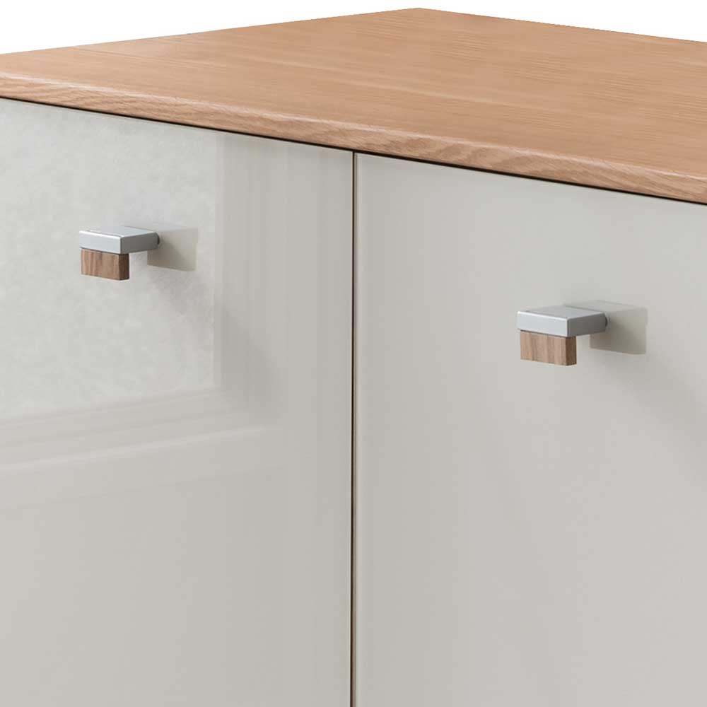 Türen-Kommode in Beige Glasfront - Emdsiva