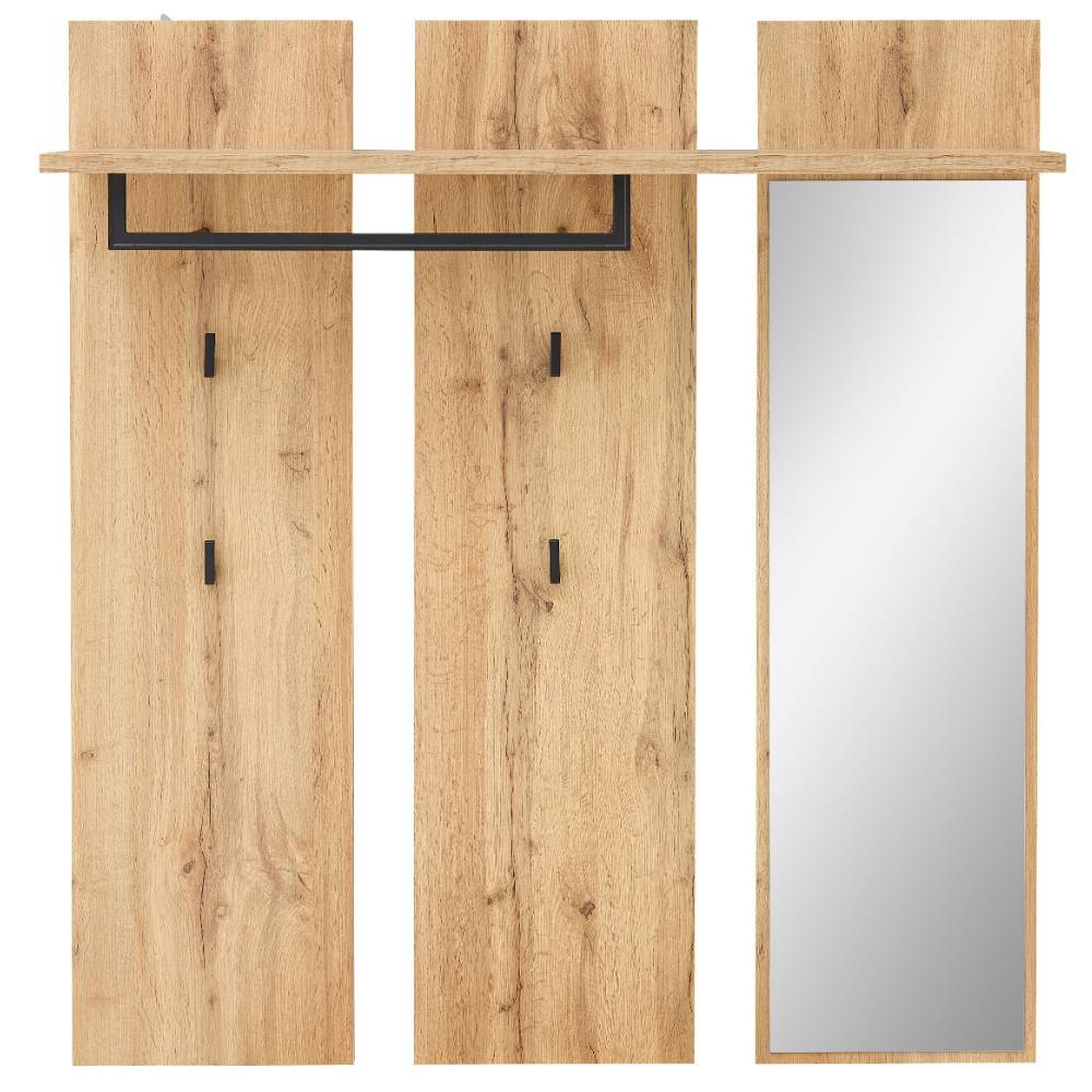 120cm breite Garderobe in Altholz Optik - Lavine