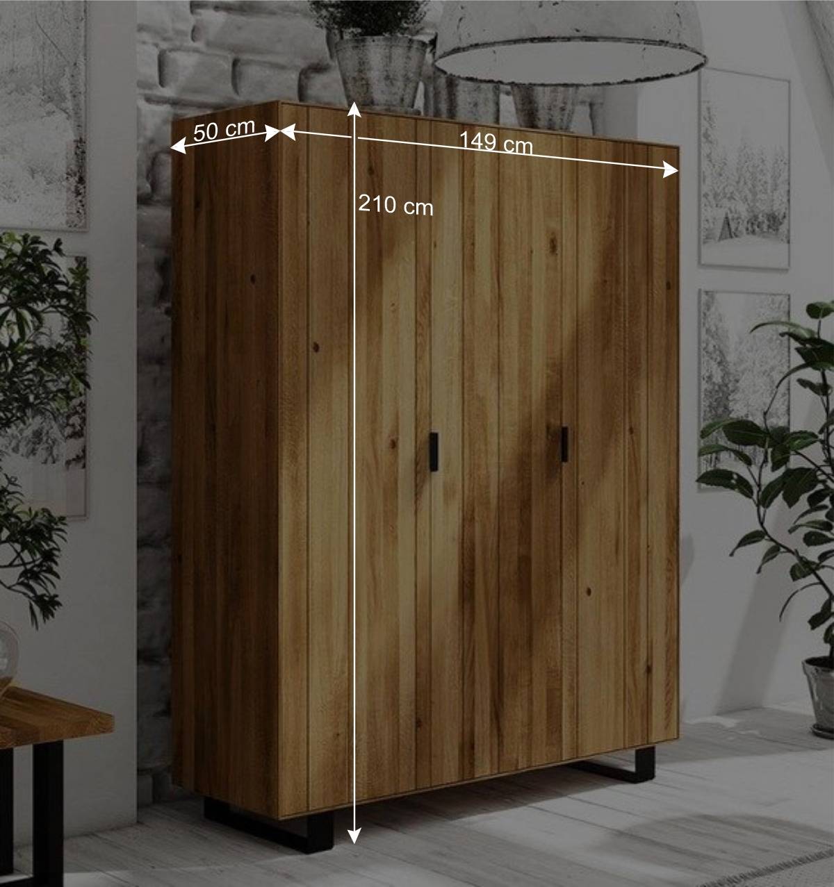 Schlafzimmer Kleiderschrank Manzey aus Wildeiche massiv geölt