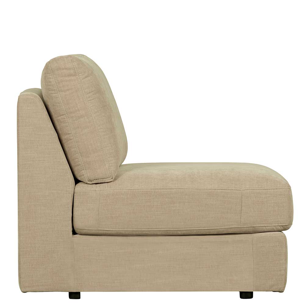 Sofamodul mit Rückenlehne in Beige Stoff - Jona