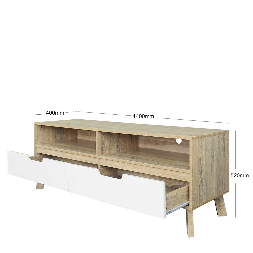140x52x40 TV Kommode im Skandi Design - Justa