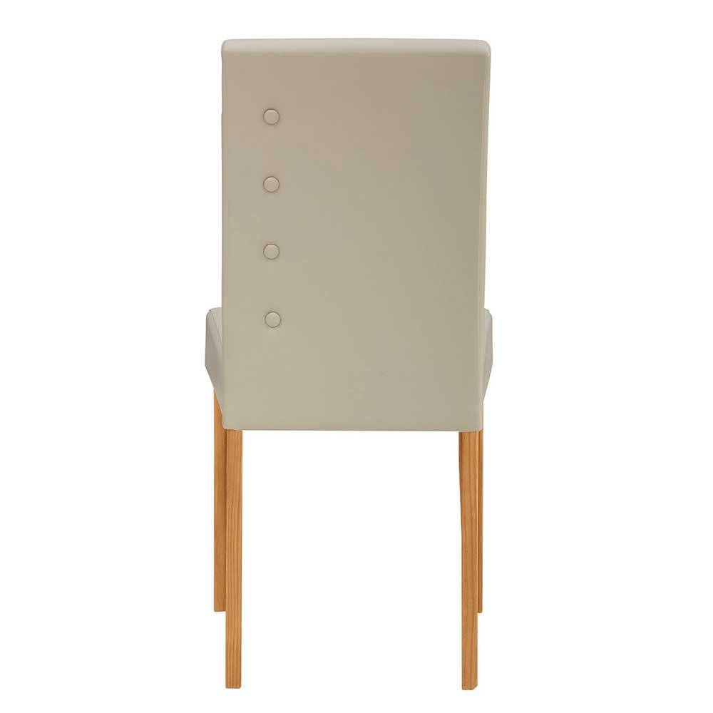 Esszimmerstuhl in Creme & Kiefer - Ribera (2er Set)