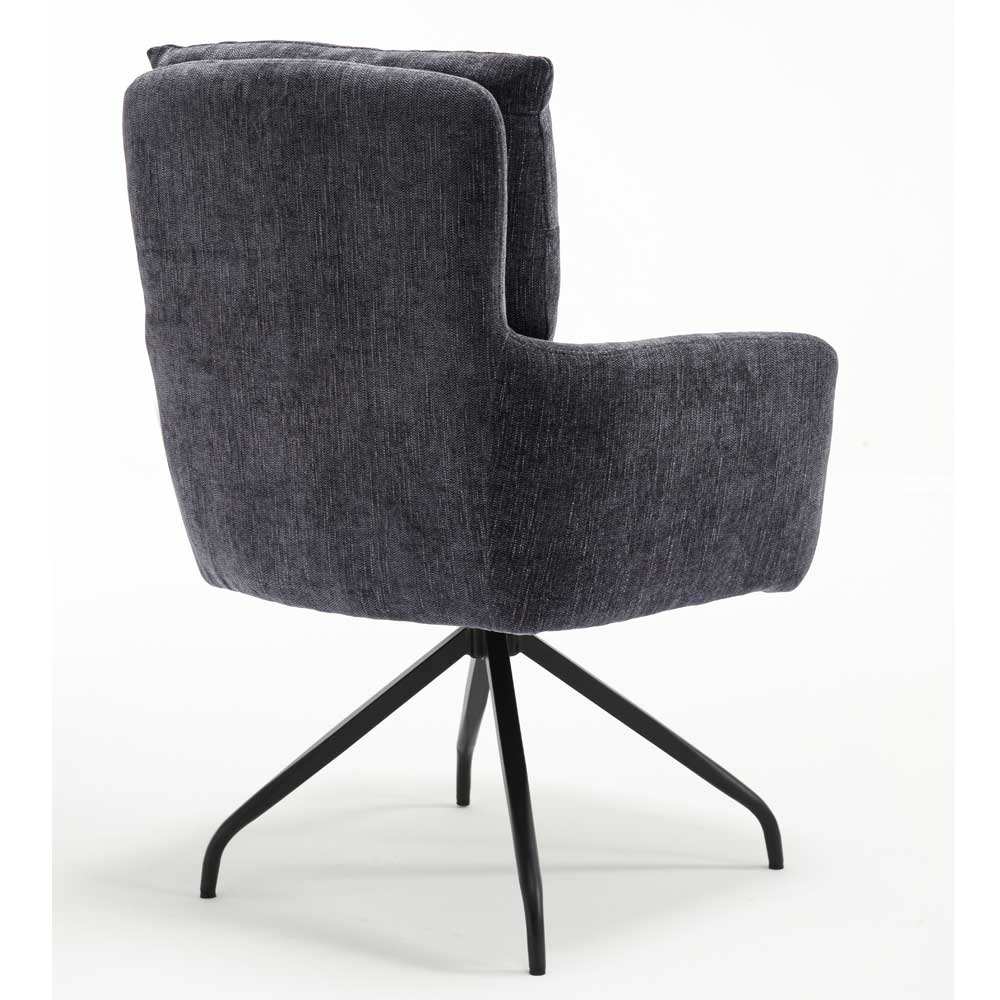 Chenille Tischsessel mit Drehfunktion - Lakeside (2er Set)