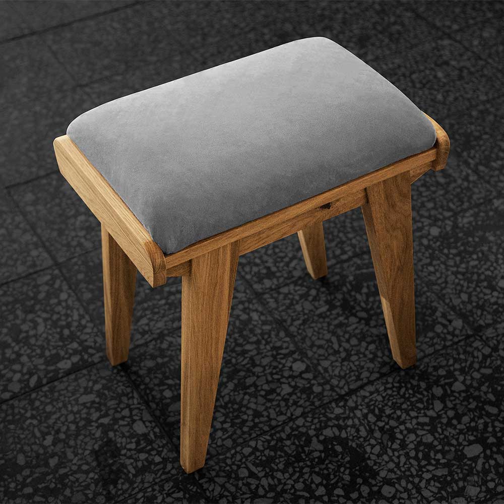 Mid Century Design Holzhocker aus Wildeiche - Hardus
