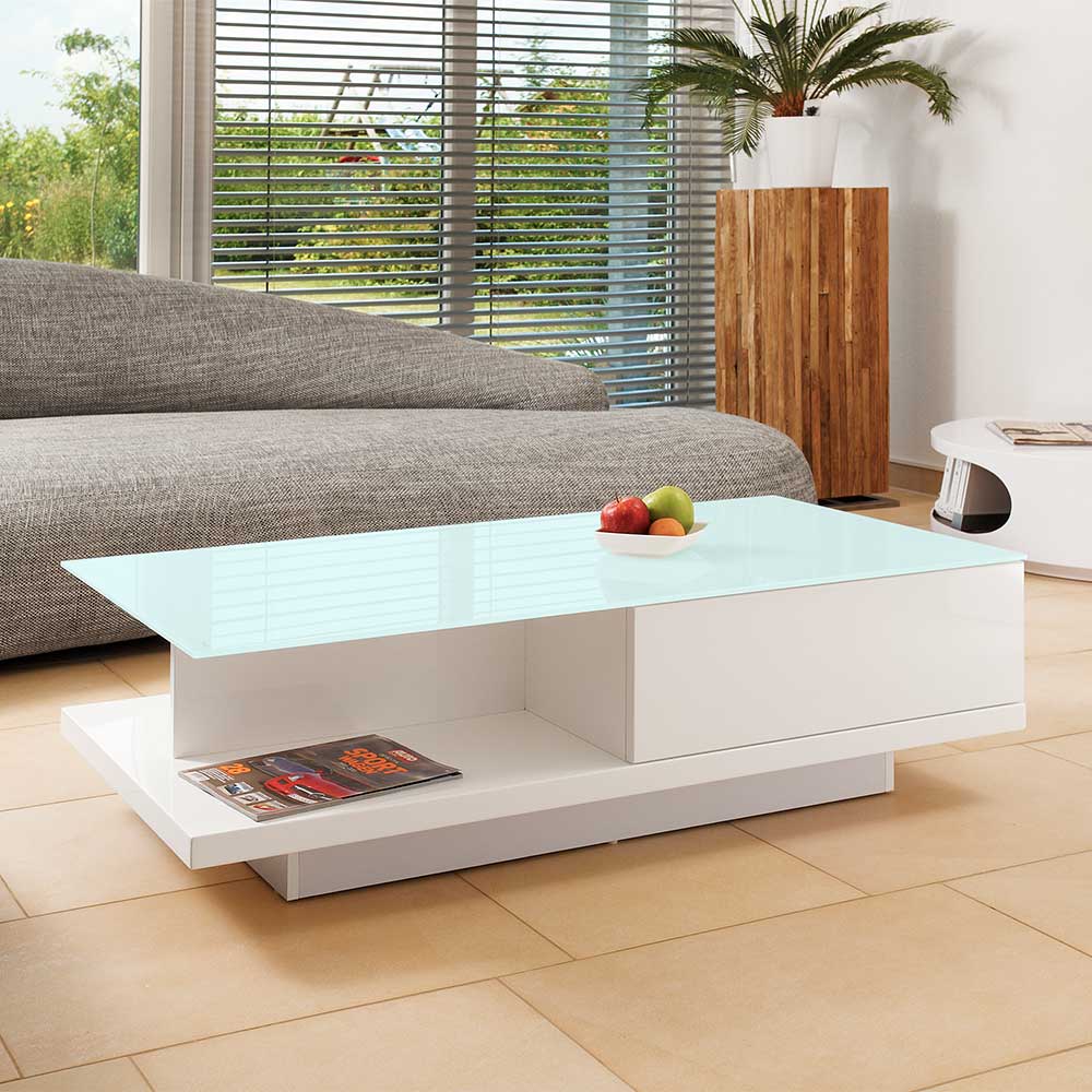 120x36x60 Stauraum Couchtisch mit Sockelgestell - Tephania