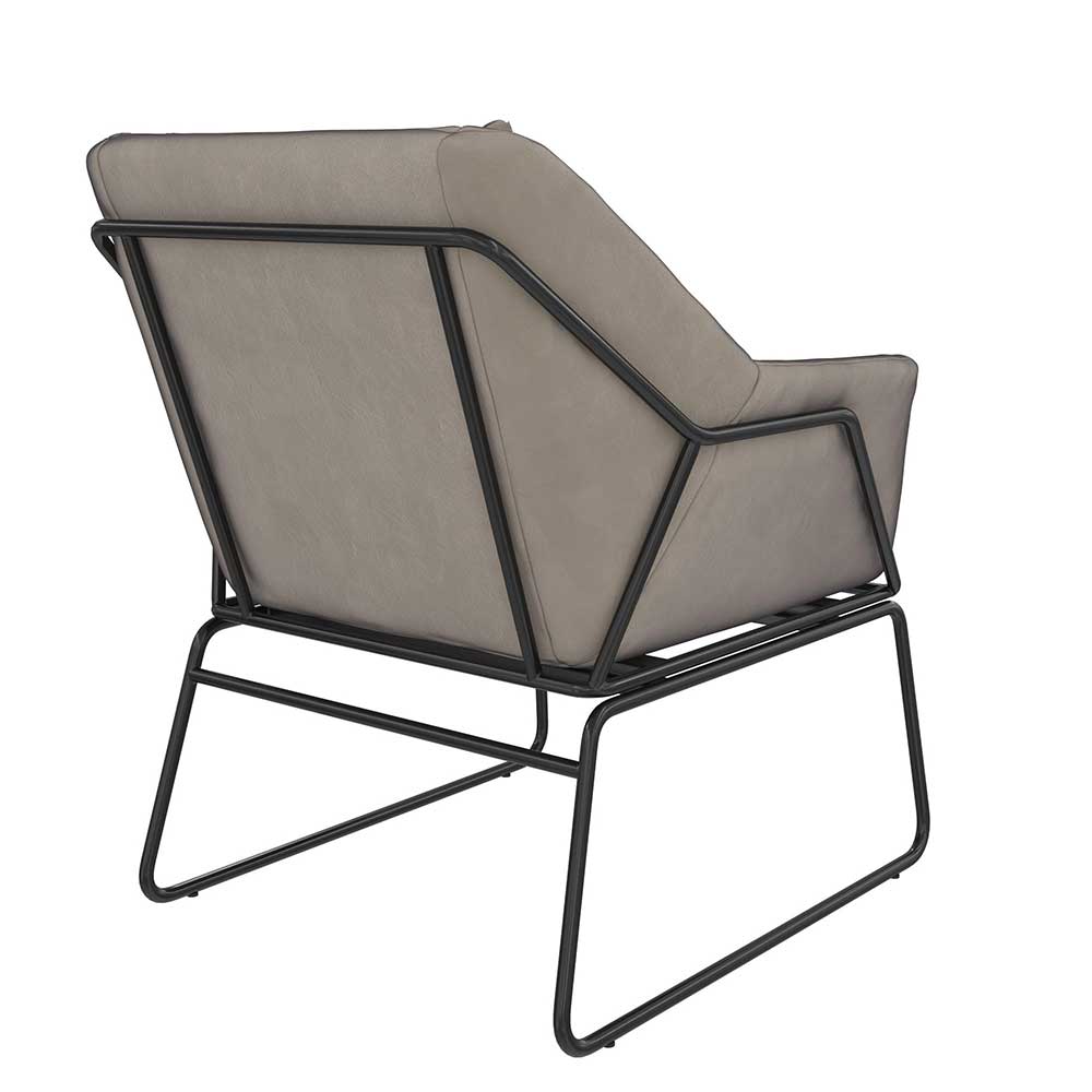 Loft Style Sessel in Grau Samt - Maric