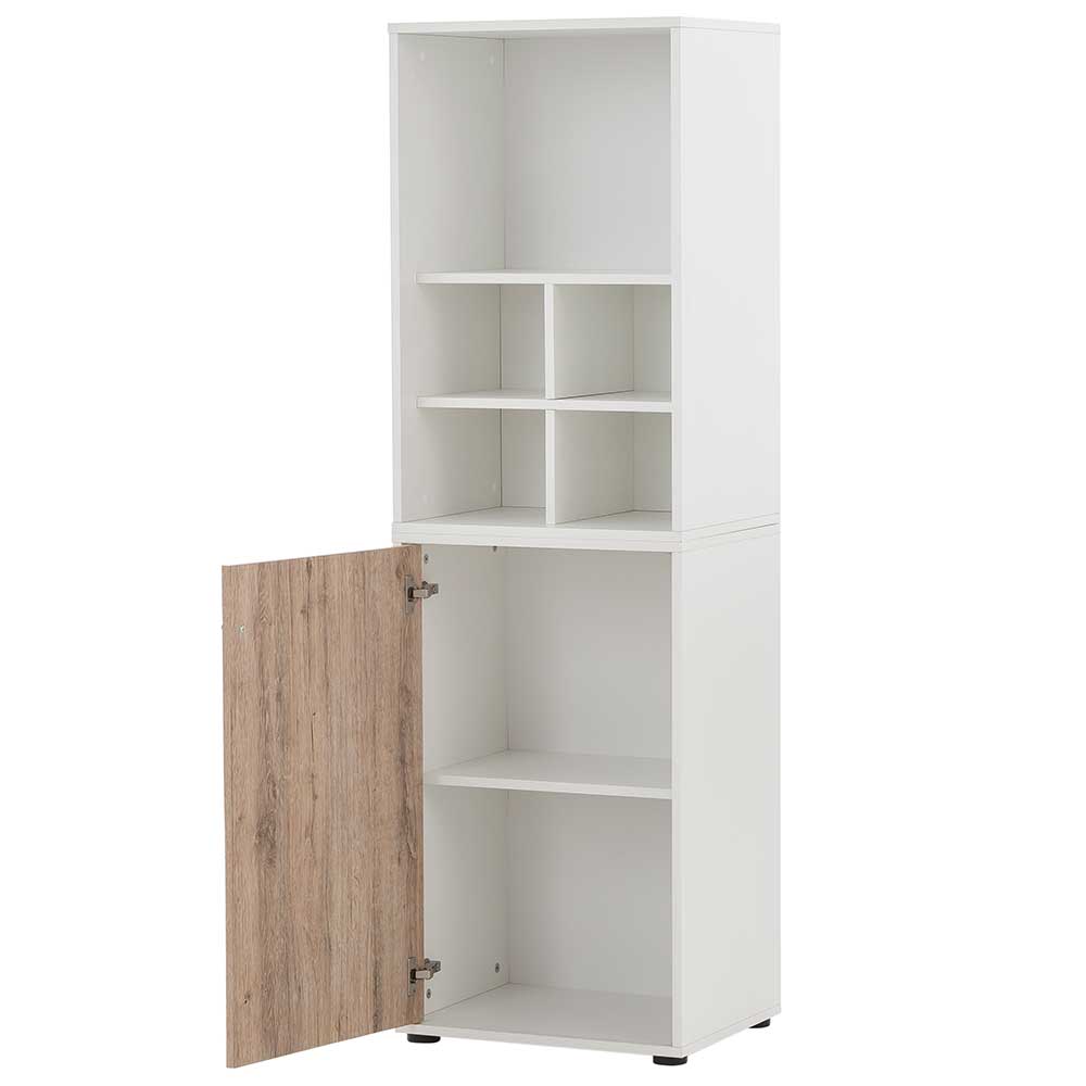 51x168x41 Büro Aktenregal Schrank zweifarbig - Laganzo