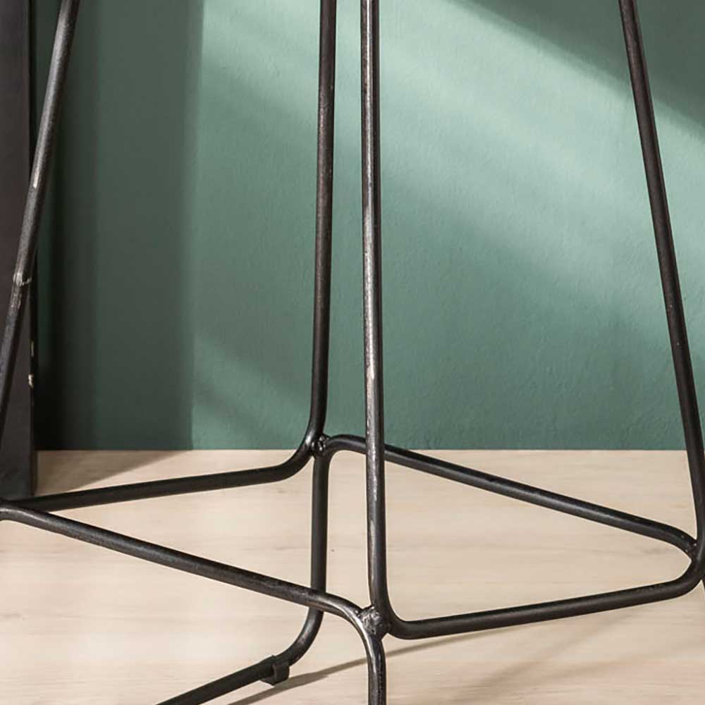 Barhocker mt Holzsitz aus Akazie - Cisca (4er Set)