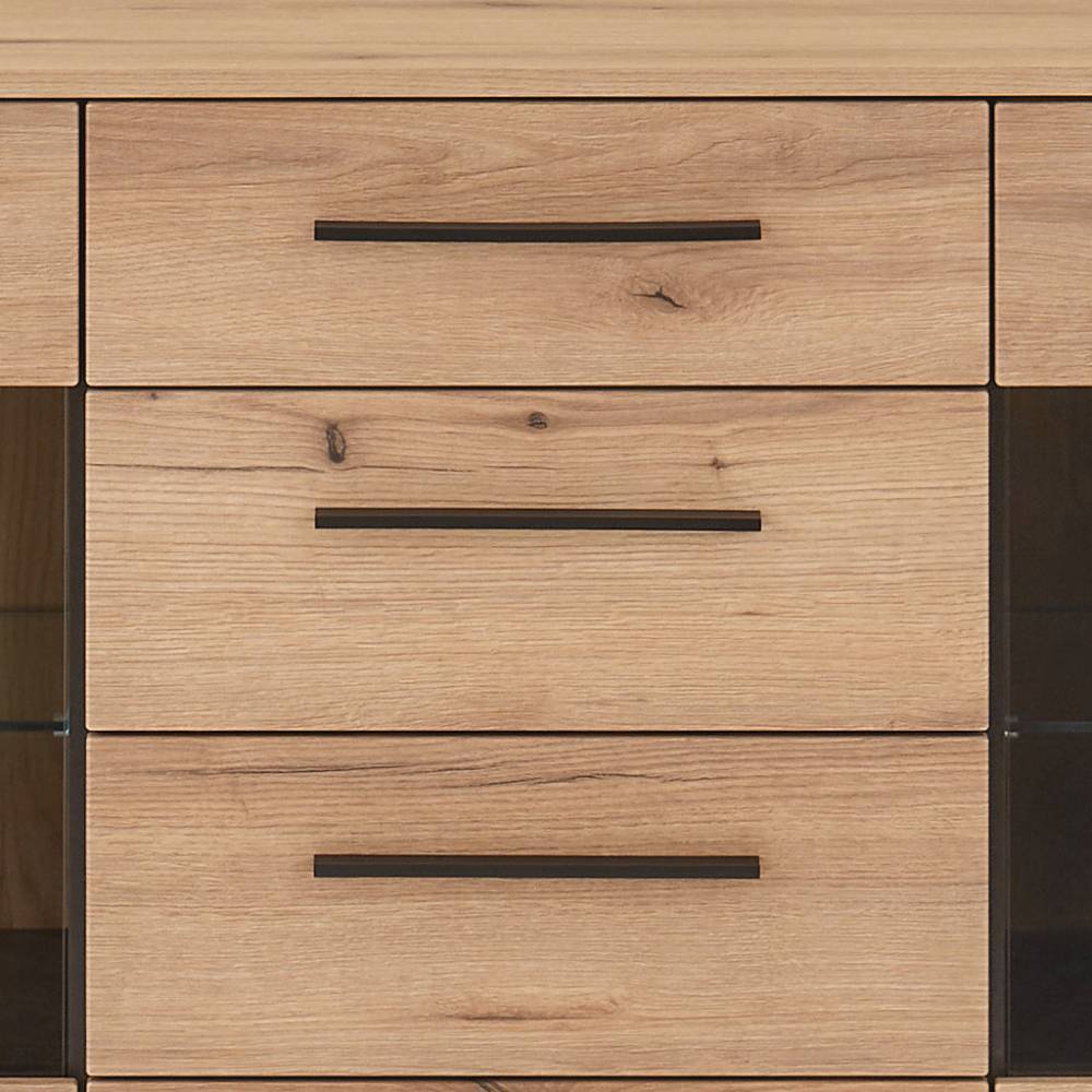 Sideboard Vitrine in Eiche Dekor - Brocus