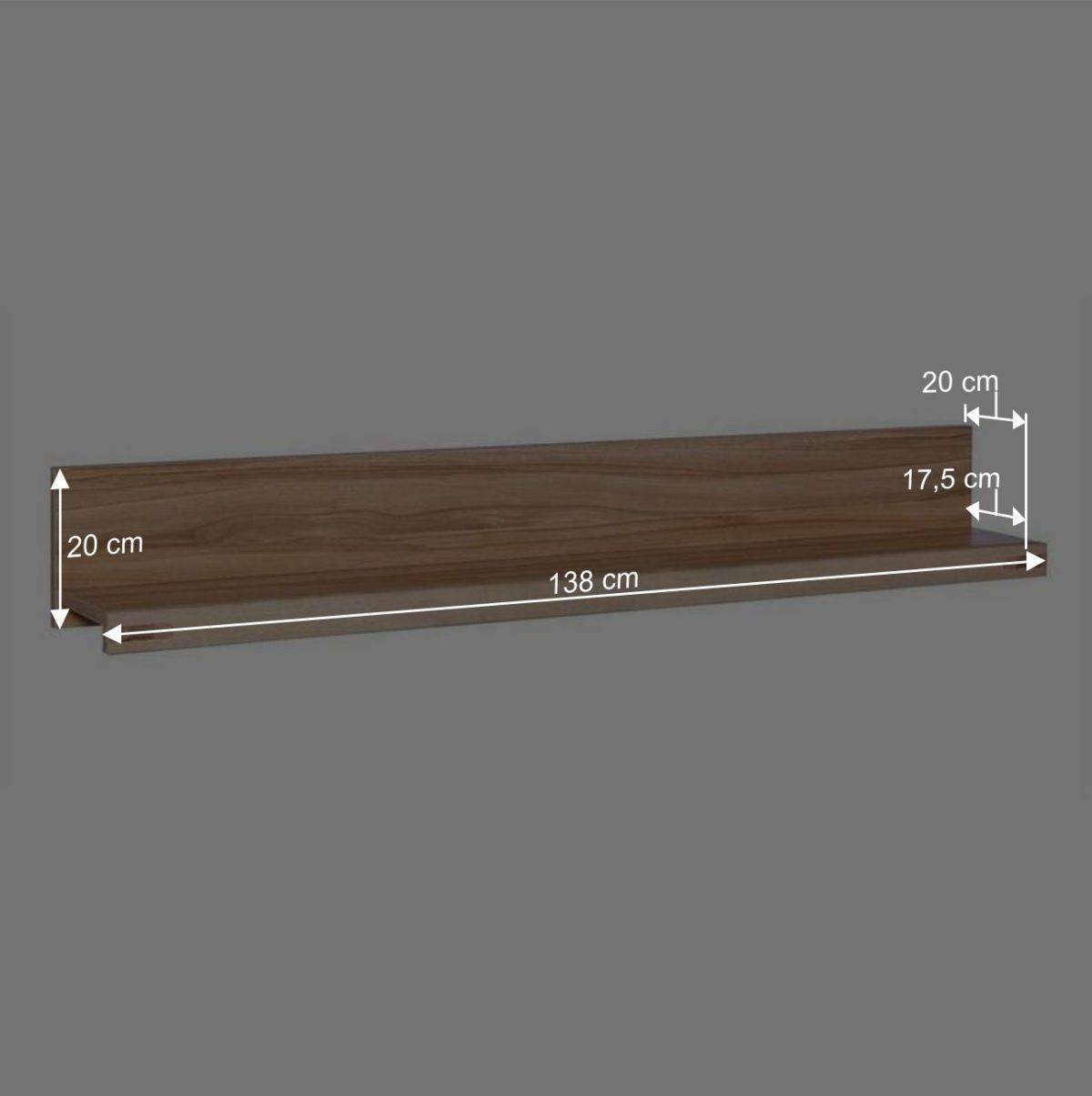 138cm Holz Wandboard aus geölter Kernbuche - Uhelia