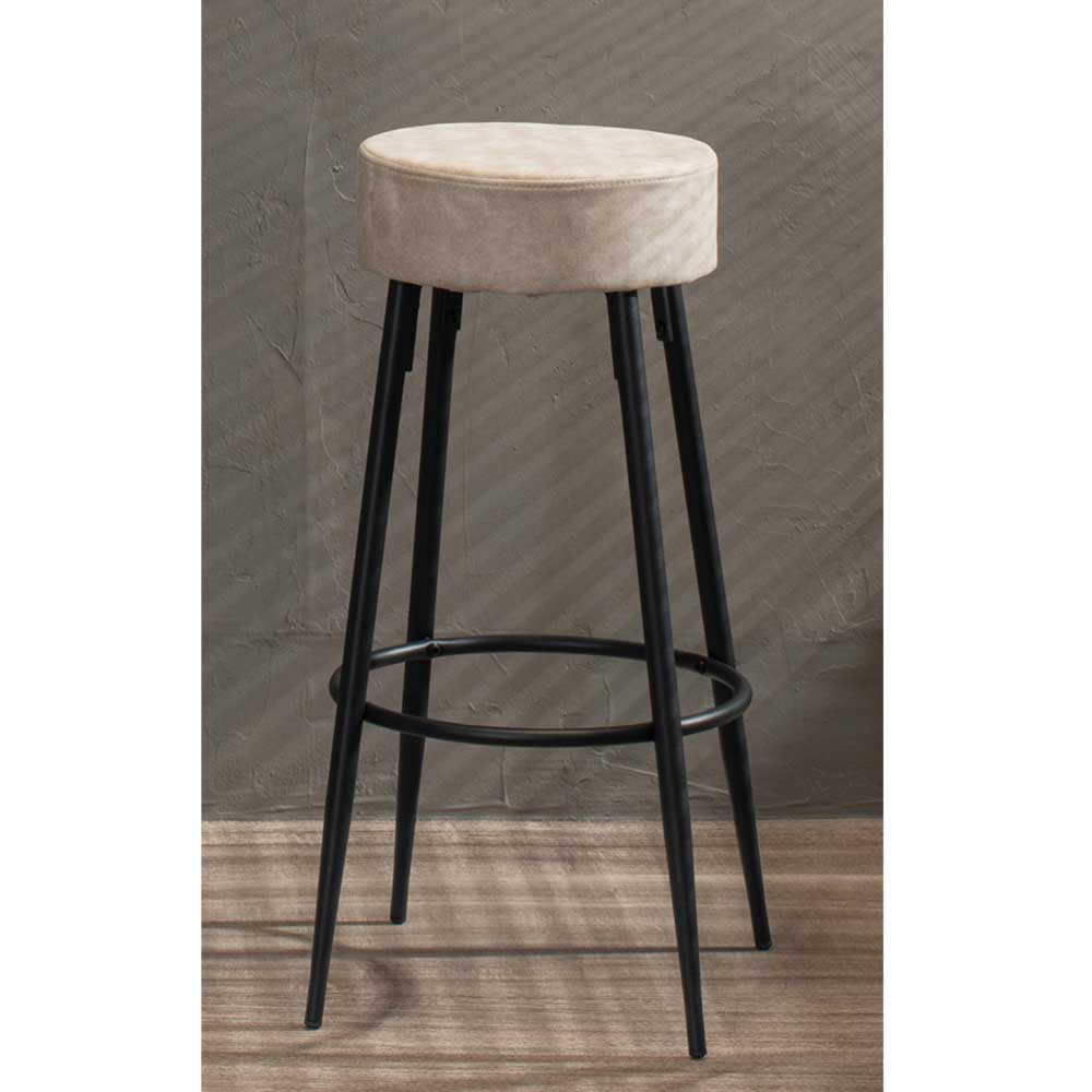 Moderner Barhocker mit rundem Sitz - Lilis (2er Set)