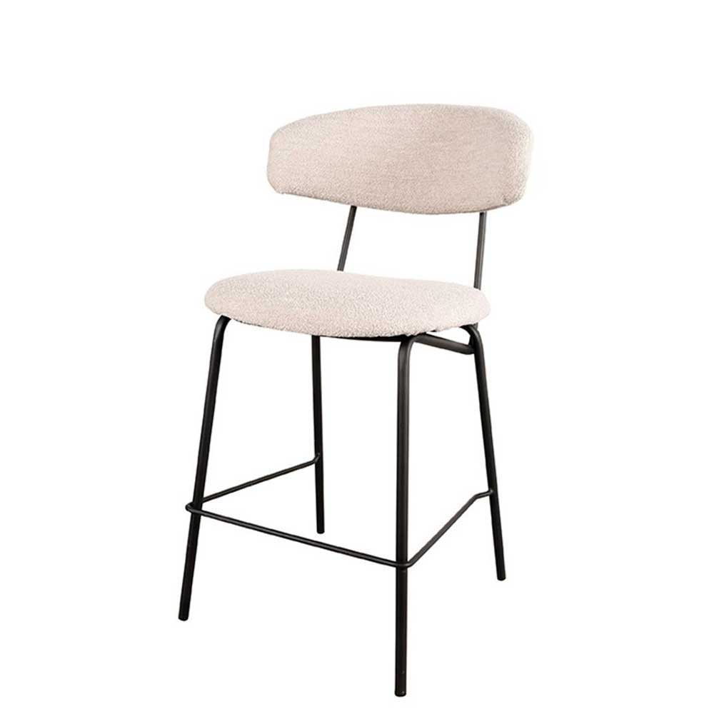 Boucle Tresenstuhl mit 65 cm Sitzhöhe - Carika (2er Set)