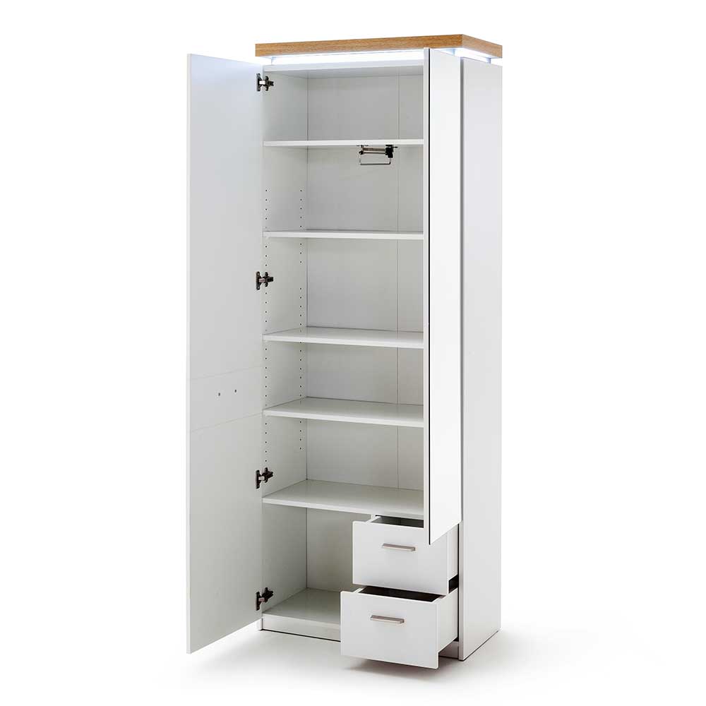 2-türiger Dielenschrank mit Spiegel - Nusenia