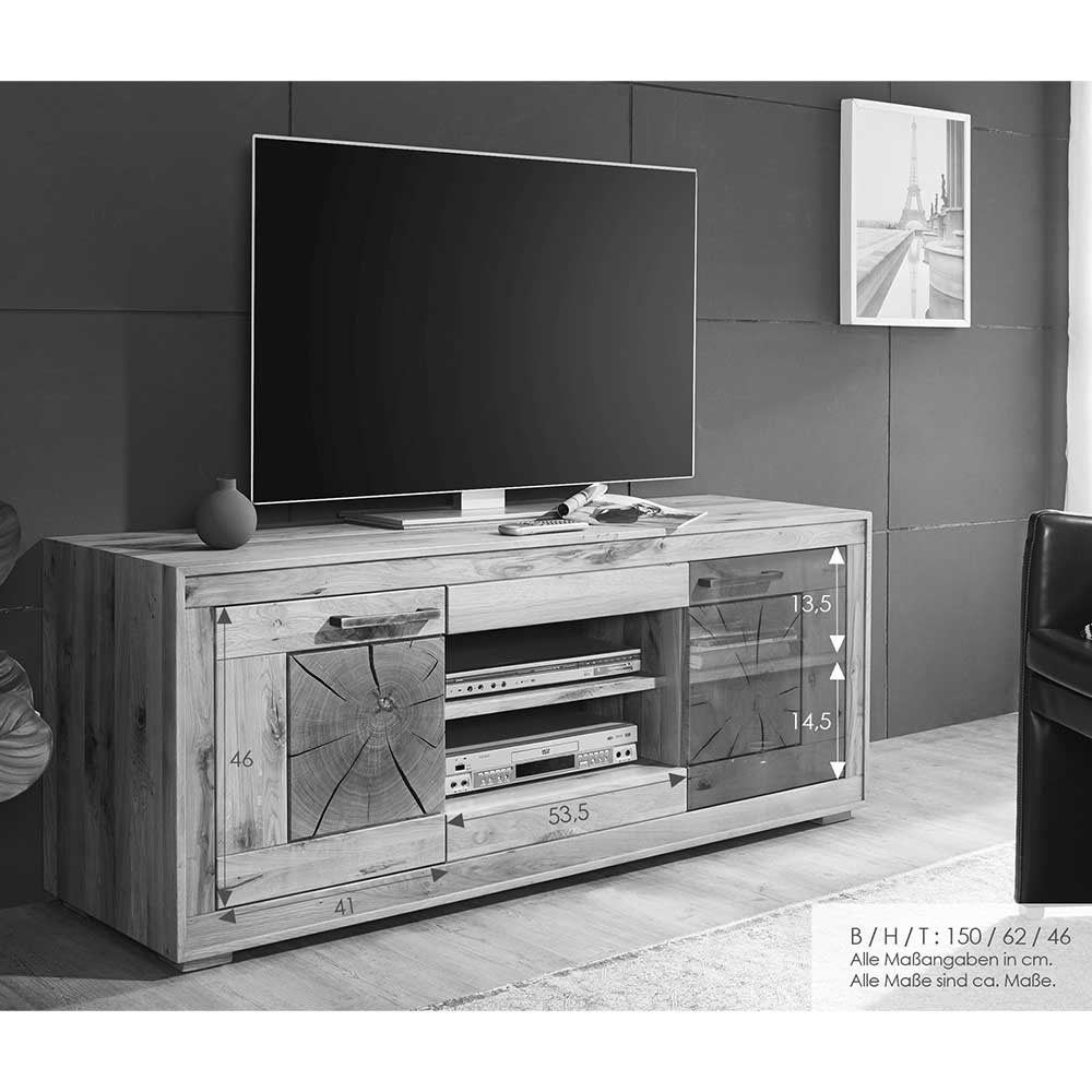 TV Lowboard aus geöltem Kernbuche Holz - Sarosca